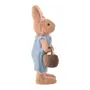 COELHO COM CESTO 25 CM PASCOQUETTE - BLEU CENDRÉ/MARROM - Foto 3