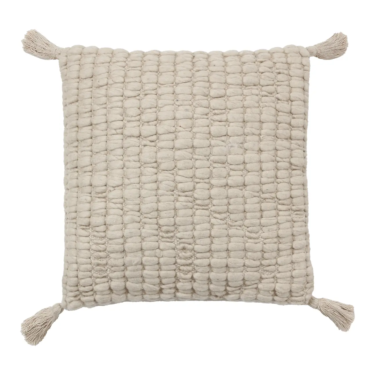 ALMOFADA 45 CM X 45 CM TASSELS - NATURAL/NATURAL - Foto 1