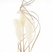 BOUQUET CONJUNTO COM 3 PEÇAS ESCAMA DE PEIXE PANAMÁ - FIBRA CLARA/ BRANCO - Foto 2