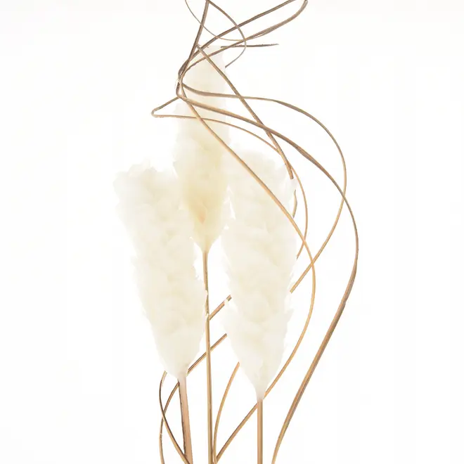 BOUQUET CONJUNTO COM 3 PEÇAS ESCAMA DE PEIXE PANAMÁ - FIBRA CLARA/ BRANCO - Foto 2