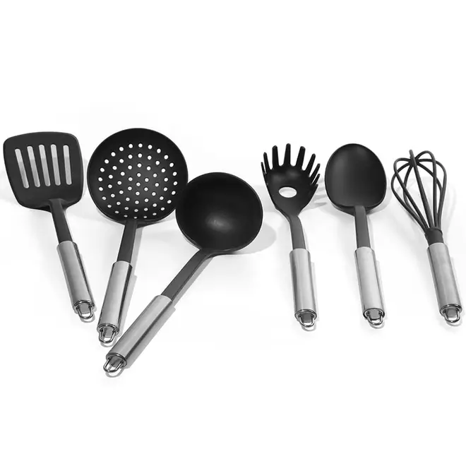 ESPÁTULA 35 CM ELLIP NYLON - PRETO/INOX - Foto 6