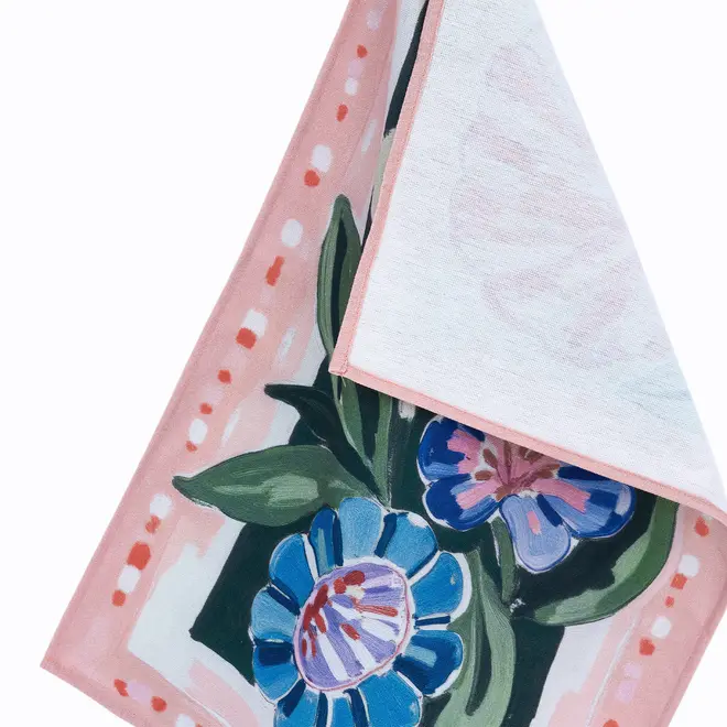 PANO COPA 40 CM X 60 CM ONÍRICA FLORES - ROSA/MULTICOR - Foto 3