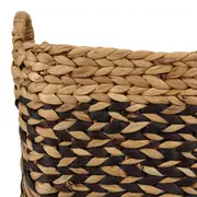 CESTO 29 CM X 45 CM X 35 CM AGUAPÉ - FIBRA NATURAL/PRETO - Foto 7