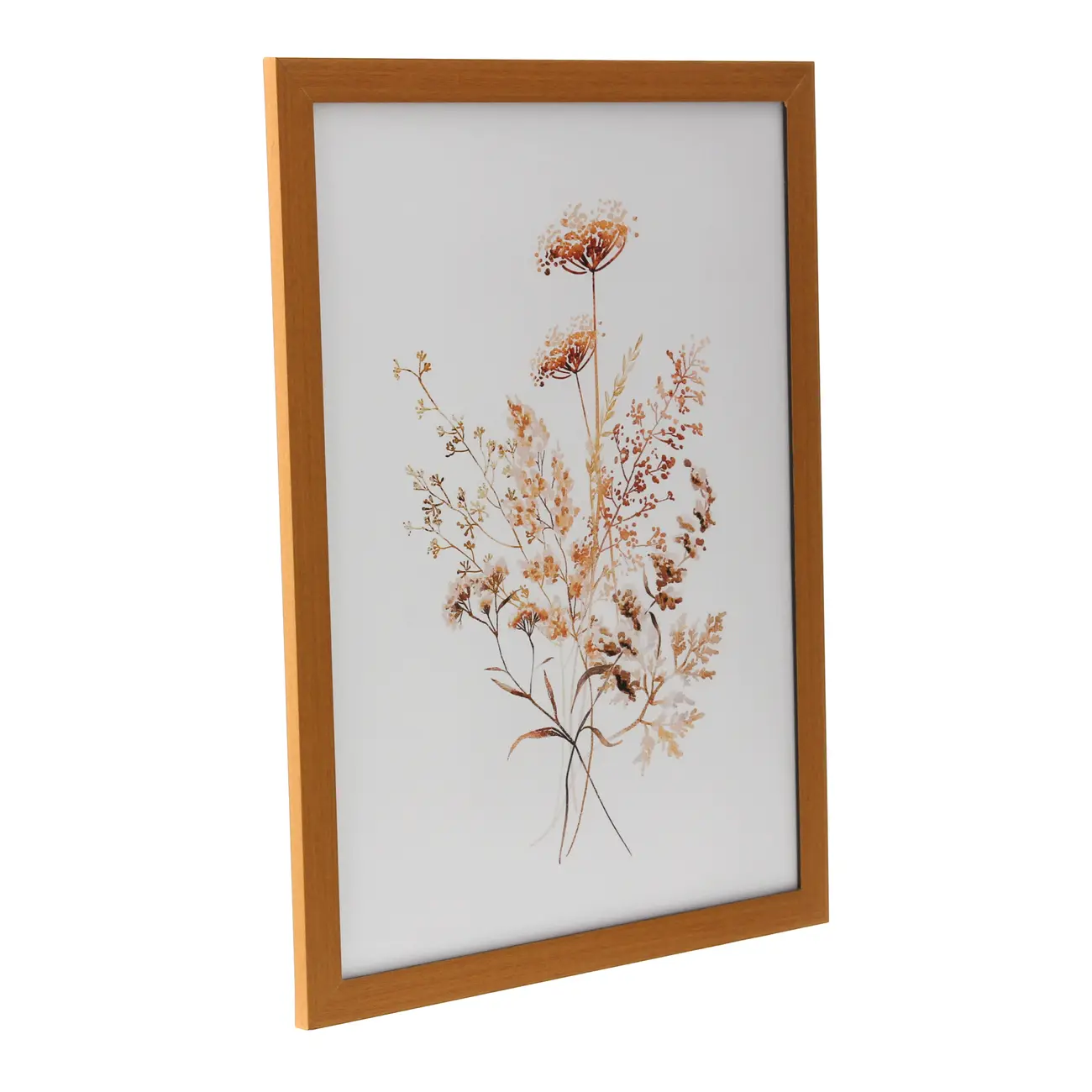 QUADRO 32 CM X 42 CM BROWN FLOWERS III - AMÊNDOA/MULTICOR - Foto 2