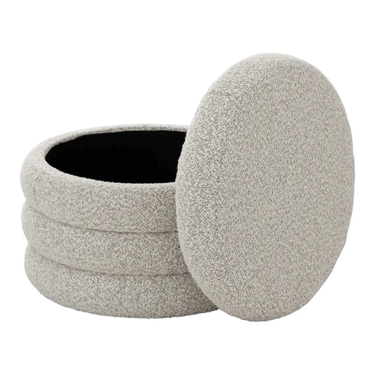 PUFF/BAÚ DOUDOUNE - BOUCLÉ NATURAL - Foto 4
