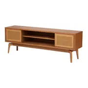 RACK 2 PORTAS DE CORRER 1,80 M X 40 CM COM PALHINHA ARES - TAUARI/FIBRA CLARA - Foto 6