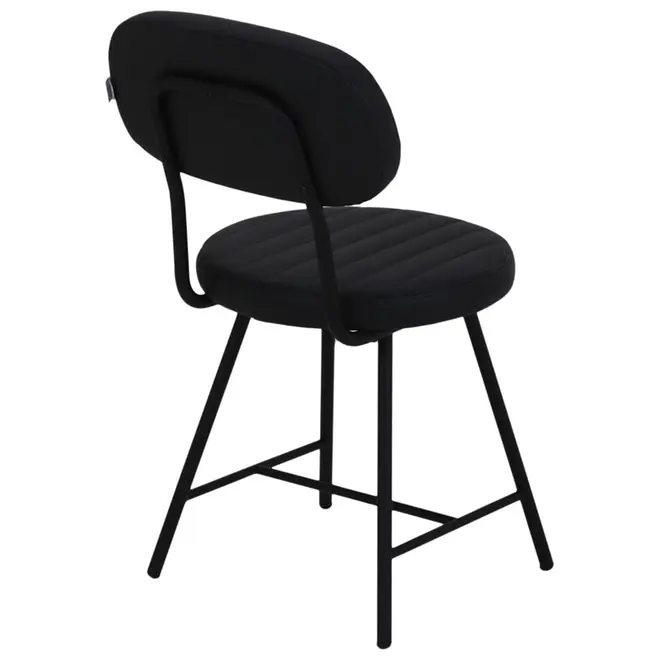 CADEIRA DE JANTAR DINER - PRETO/PRETO - Foto 5
