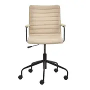 CADEIRA HOME OFFICE FENIKS - BEGE/PRETO - Foto 2