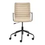 CADEIRA HOME OFFICE FENIKS - BEGE/PRETO - Foto 2