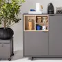 ARMÁRIO PARA ESCRITÓRIO MÉDIO 2 PORTAS ALETA - KONKRET/OAK TAMMI - Foto 15
