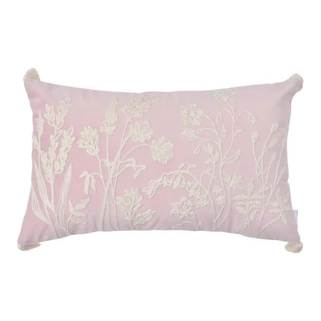 CAPA PARA ALMOFADA 50 CM X 30 CM FUNCHAL - VIN ROSE/NATURAL - Foto 1