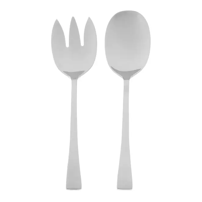 COLHER E GARFO PARA SALADA COM 2 PEÇAS BERNA - INOX - Foto 1