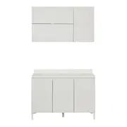 ARMÁRIO COZINHA COMPL. 2P 3P 3 PÇS SLEEK - BRANCO/GRANILITE - Foto 1