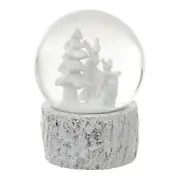 ADORNO GLOBO RENA 13 CM VILAREJO NOEL - BRANCO/INCOLOR - Foto 3