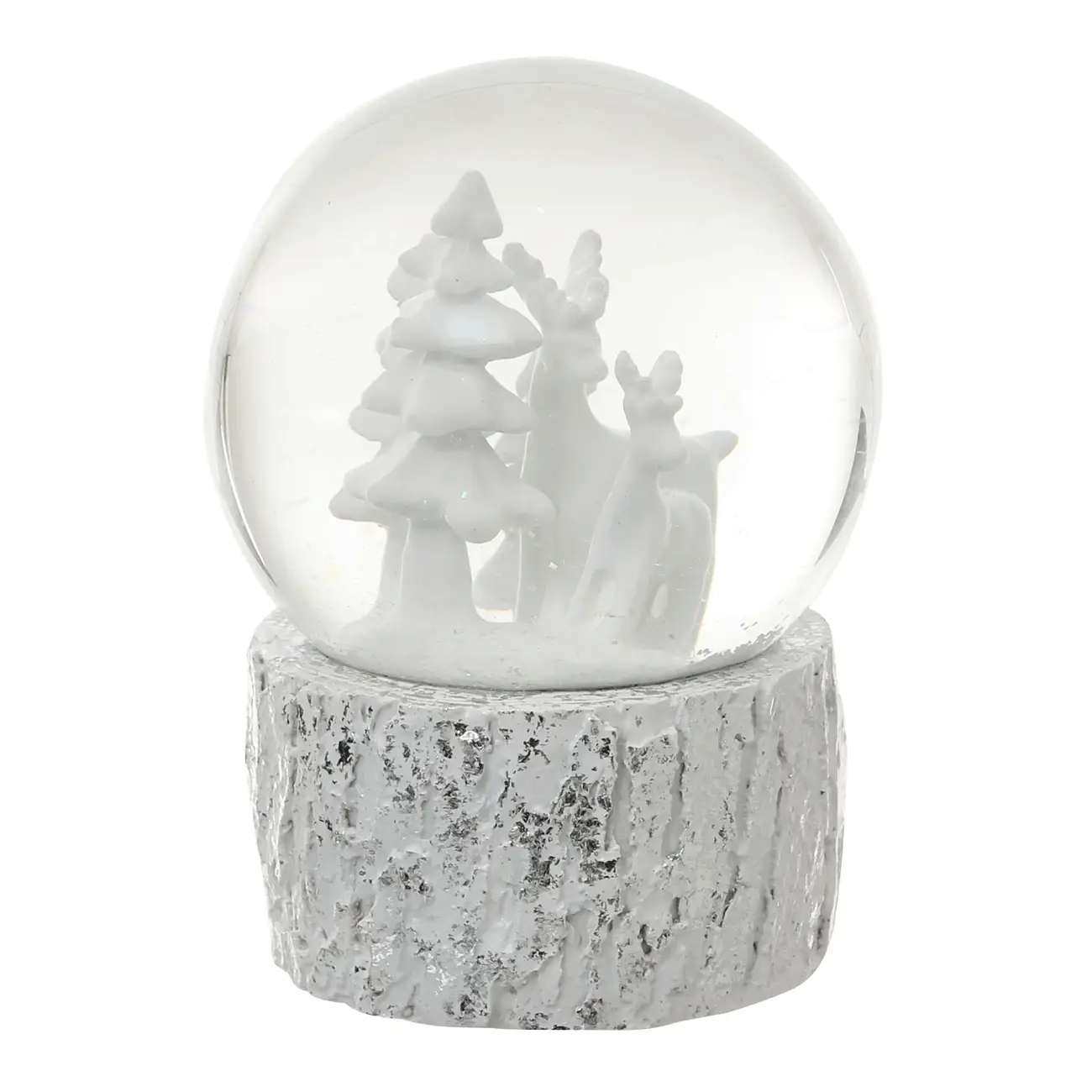 ADORNO GLOBO RENA 13 CM VILAREJO NOEL - BRANCO/INCOLOR - Foto 3