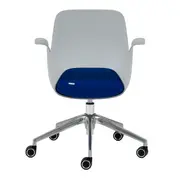CADEIRA HOME OFFICE VÓRTEX - CINZA CLARO/AZUL COBALTO - Foto 5