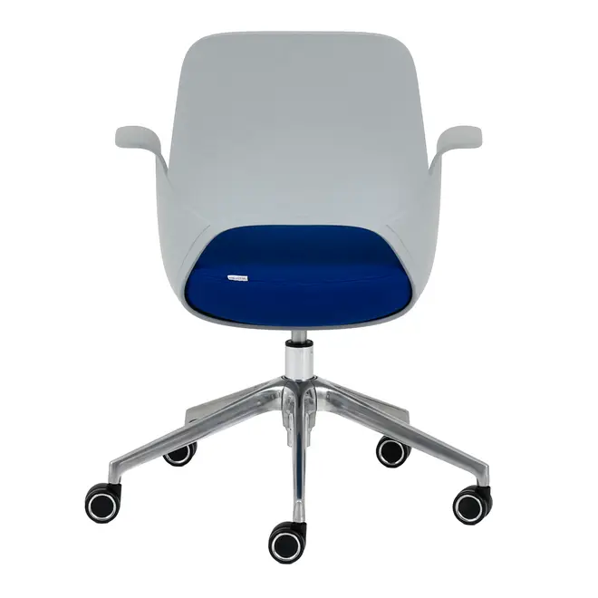 CADEIRA HOME OFFICE VÓRTEX - CINZA CLARO/AZUL COBALTO - Foto 5