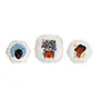 PRATO DECORATIVO CONJUNTO COM 3 PEÇAS MULHER PÁSSARO - BRANCO/MULTICOR - Foto 1