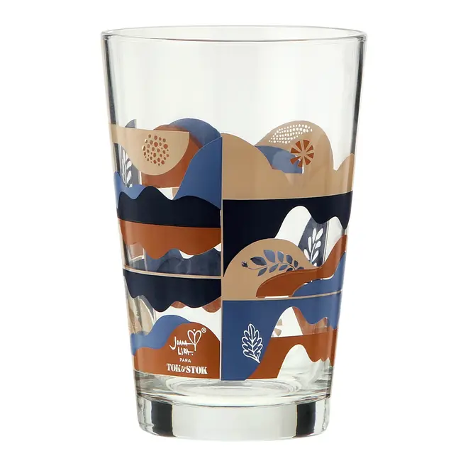 COPO LONG DRINK 350 ML MULHER PÁSSARO - AZUL/TERRACOTA - Foto 2