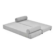 SOFÁ-CAMA 2 LUGARES STACK - CINZA CLARO MESCLA - Foto 9