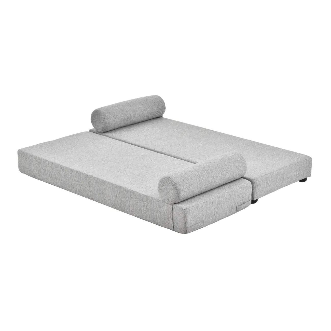 SOFÁ-CAMA 2 LUGARES STACK - CINZA CLARO MESCLA - Foto 9