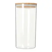 POTE HERMÉTICO REDONDO 1,5 L BAMBUCCI - INCOLOR/BAMBU - Foto 1