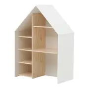 ESTANTE/ESCRIVANINHA INFANTIL 96 CM X 1,32 M MINICIDADE - BRANCO/NATURAL WASHED - Foto 2