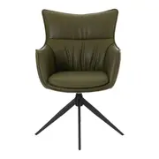 CADEIRA DE JANTAR GIRATÓRIA BERGEN JOY - PRETO/MUSGO - Foto 2