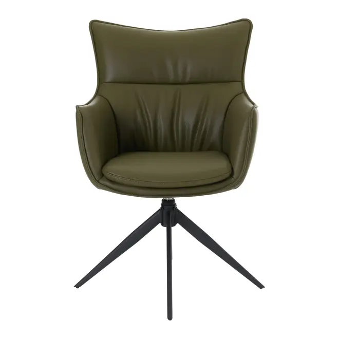 CADEIRA DE JANTAR GIRATÓRIA BERGEN JOY - PRETO/MUSGO - Foto 2