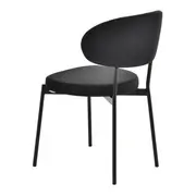 CADEIRA DE JANTAR DAISY - PRETO/PRETO - Foto 4