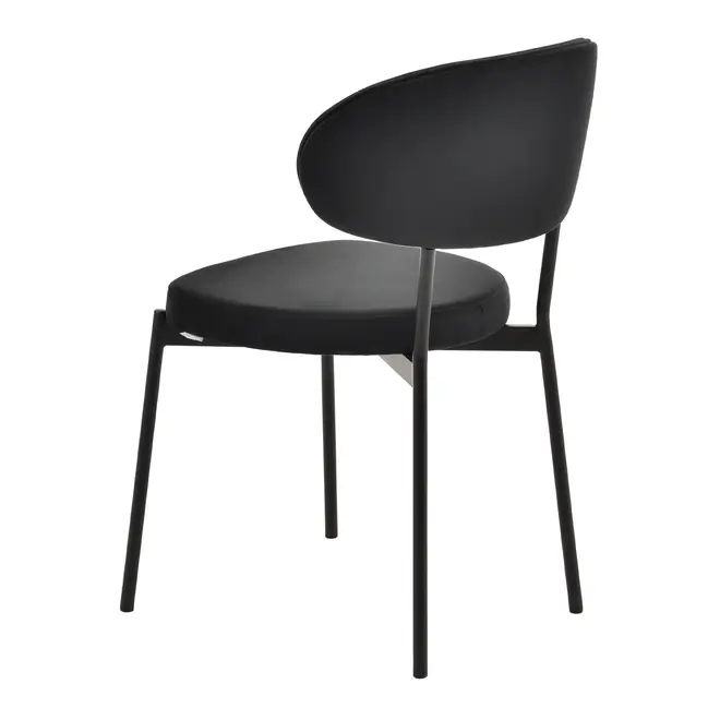 CADEIRA DE JANTAR DAISY - PRETO/PRETO - Foto 4