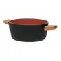 CAÇAROLA INDUÇÃO 24 CM NORMA - TERRACOTA/PRETO - Foto 5