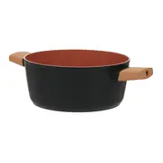 CAÇAROLA INDUÇÃO 24 CM NORMA - TERRACOTA/PRETO - Foto 5
