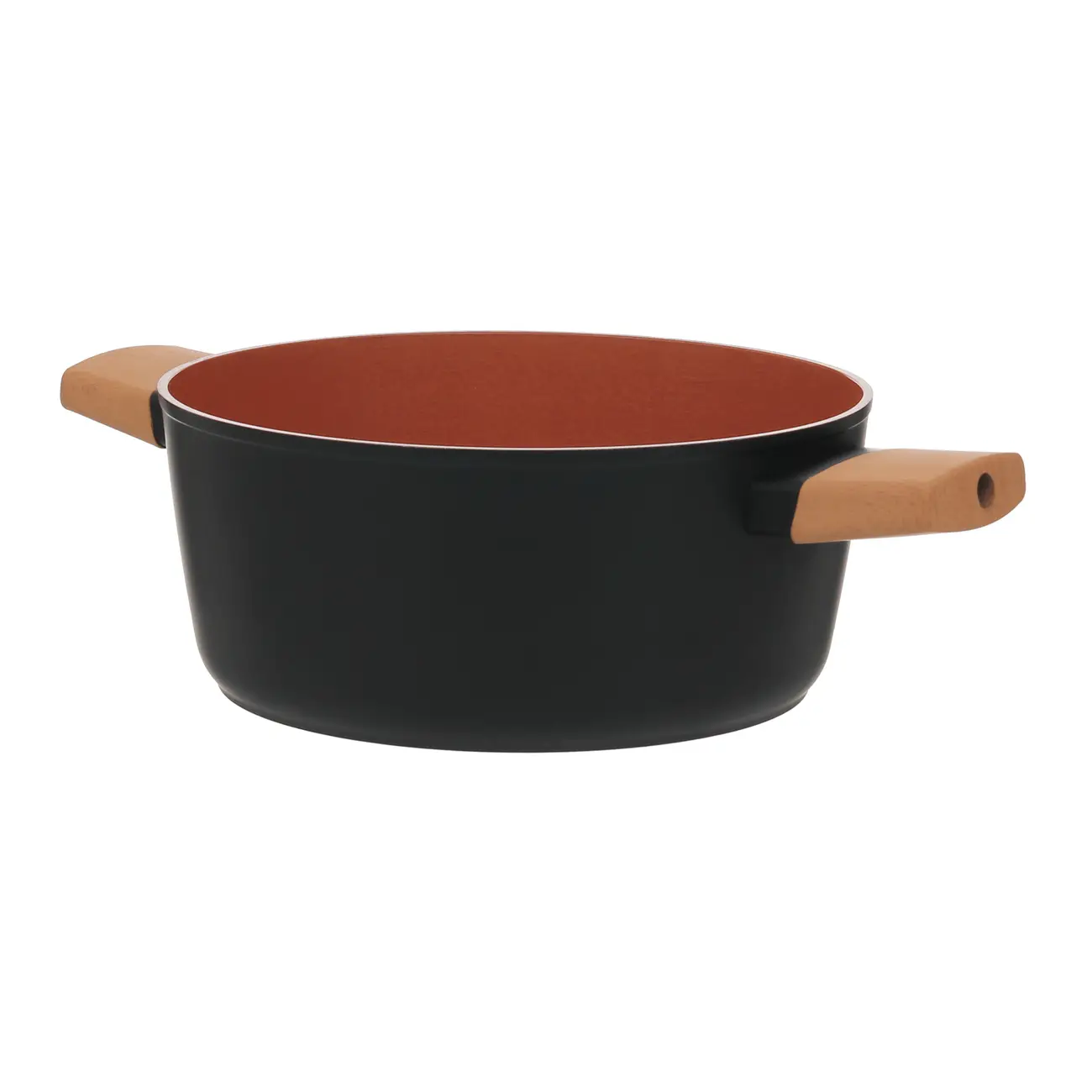 CAÇAROLA INDUÇÃO 24 CM NORMA - TERRACOTA/PRETO - Foto 5