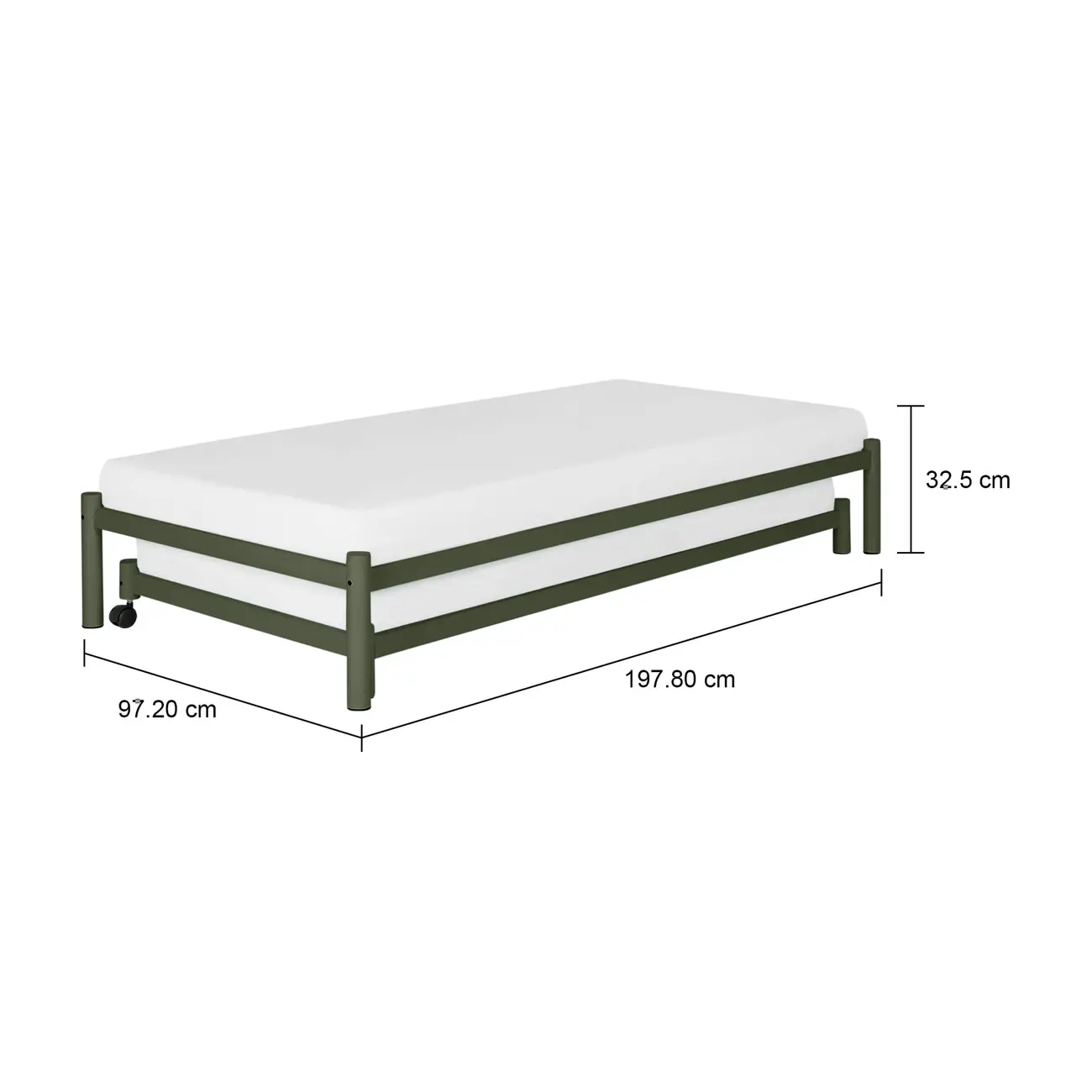 CAMA DE SOLTEIRO 88 C/CAMA INF 78 FLAT - MUSGO/MUSGO - Foto 26