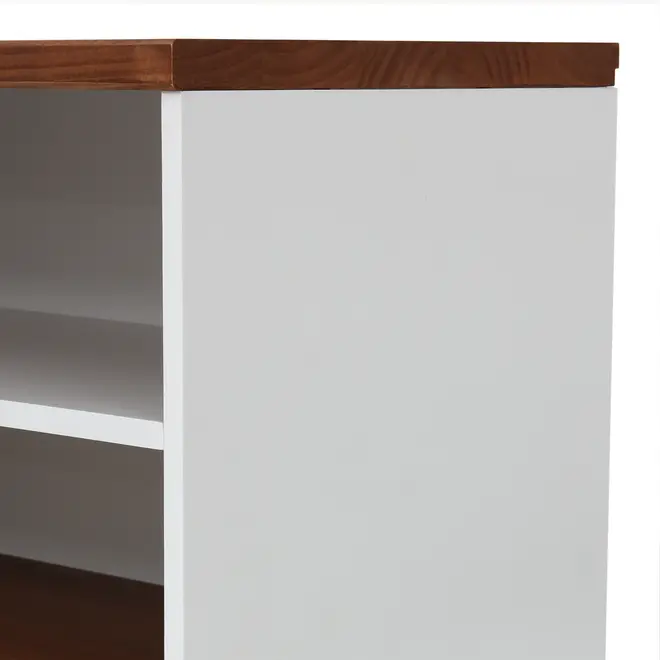 NICHO AÉREO PARA COZINHA 40 CM X 80 CM X 35 CM POAH - BRANCO/NOZES - Foto 6