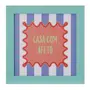 QUADRO 20 CM X 20 CM CIRCUS AFETO - SORBET MENTA/CORES CALEIDOCOLOR - Foto 1