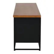 RACK 2 PORTAS 1,40 M X 35 CM SHELVES - PRETO/NOZES - Foto 5