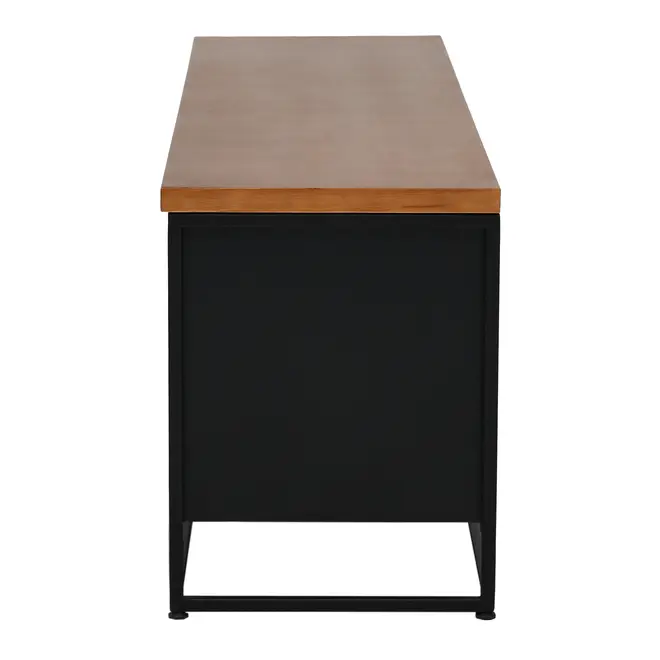 RACK 2 PORTAS 1,40 M X 35 CM SHELVES - PRETO/NOZES - Foto 5