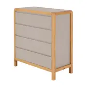 CÔMODA 4 GAVETAS 90 CM X 45 CM KANT - CAMELO/AMÊNDOA - Foto 13