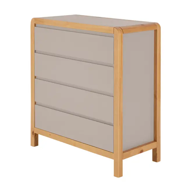 CÔMODA 4 GAVETAS 90 CM X 45 CM KANT - CAMELO/AMÊNDOA - Foto 13