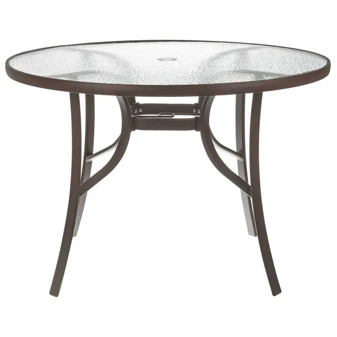 MESA PARA ÁREA EXTERNA REDONDA 1,07 M SUN - CAFÉ/INCOLOR - Foto 1