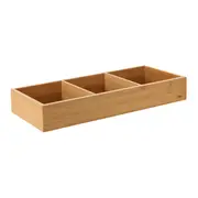 ORGANIZADOR 38 CM X 15 CM 3 DIVISÓRIAS BAMBOO - BAMBU - Foto 2