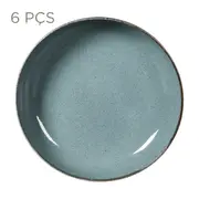 JOGO DE PRATO FUNDO C/6 PEÇAS FINEST - BLEU CENDRÉ - Foto 1