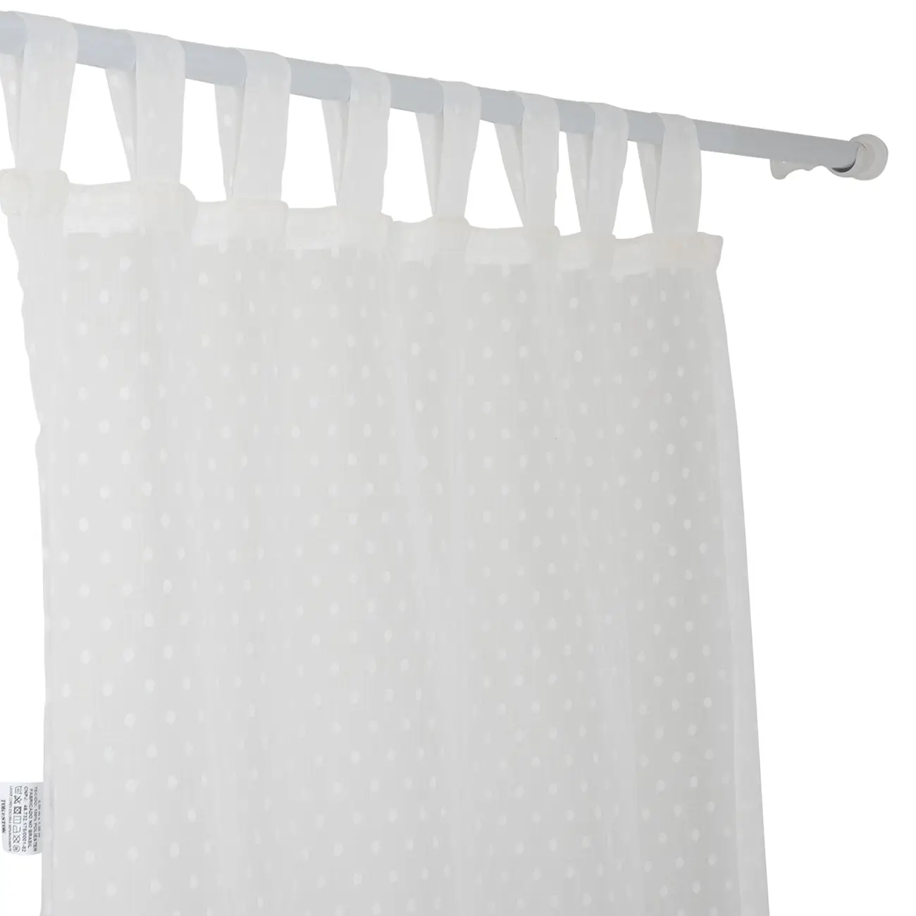 CORTINA 2 PEÇAS 1,30 M X 2,30 M VOIL POIS - OFF WHITE - Foto 2