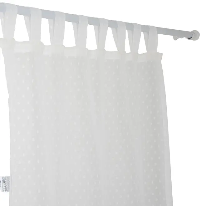 CORTINA 2 PEÇAS 1,30 M X 2,30 M VOIL POIS - OFF WHITE - Foto 2