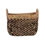 CESTO 23 CM X 36 CM X 32 CM AGUAPÉ - FIBRA NATURAL/PRETO - Foto 2