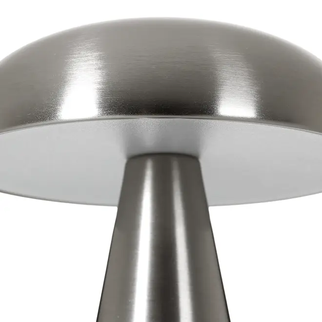 LUMINÁRIA DE MESA LED RECARREGÁVEL MUSHROOM - PRATA - Foto 7
