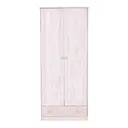 BRANCO LAVADO - GUARDA-ROUPA 2 PORTAS/1 GAVETA TIMBER