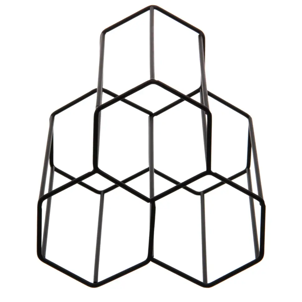 PORTA-GARRAFAS PARA 3 STRUCTURE HEX - PRETO - Foto 2